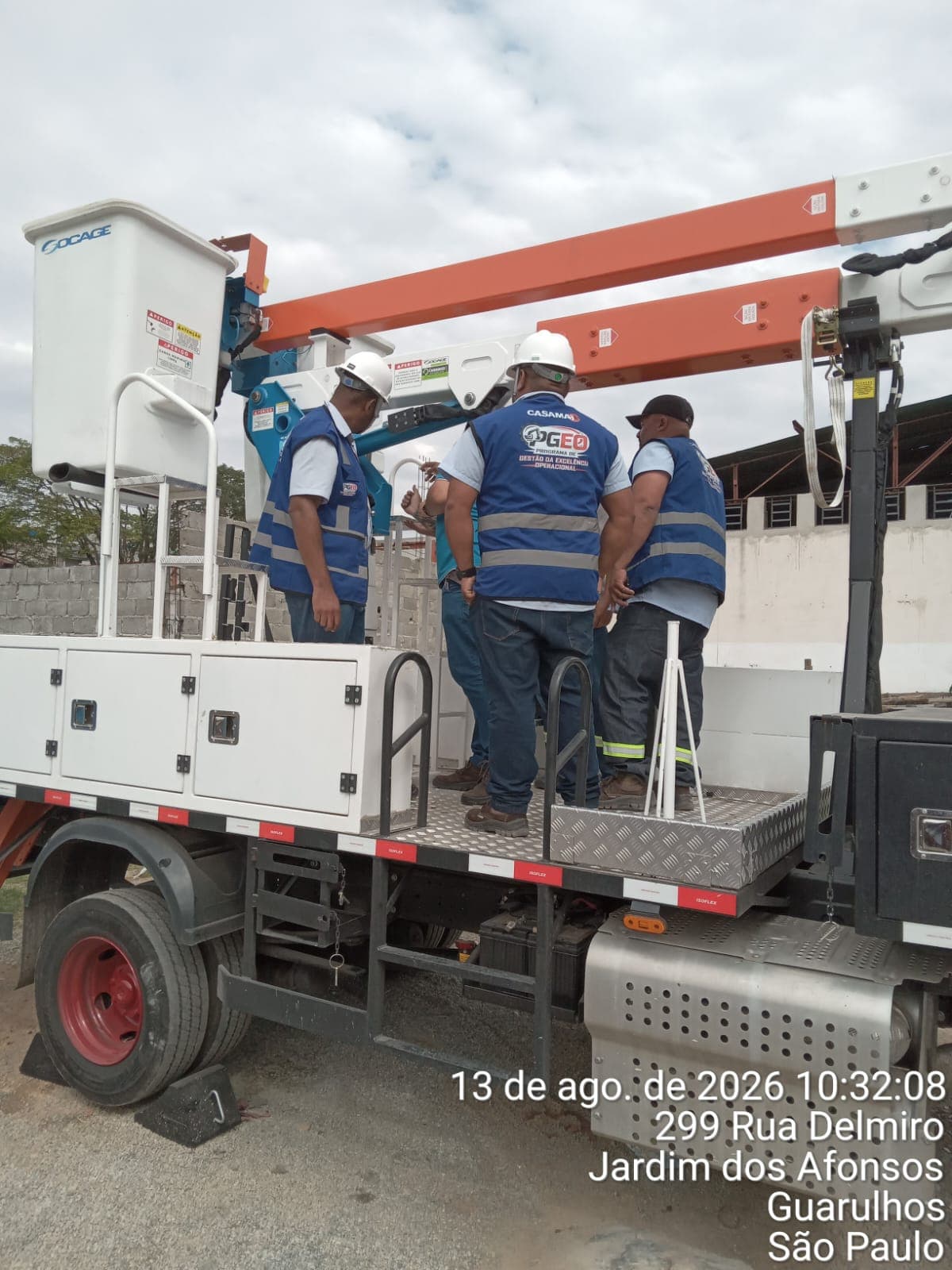 Equipe em treinamento prático